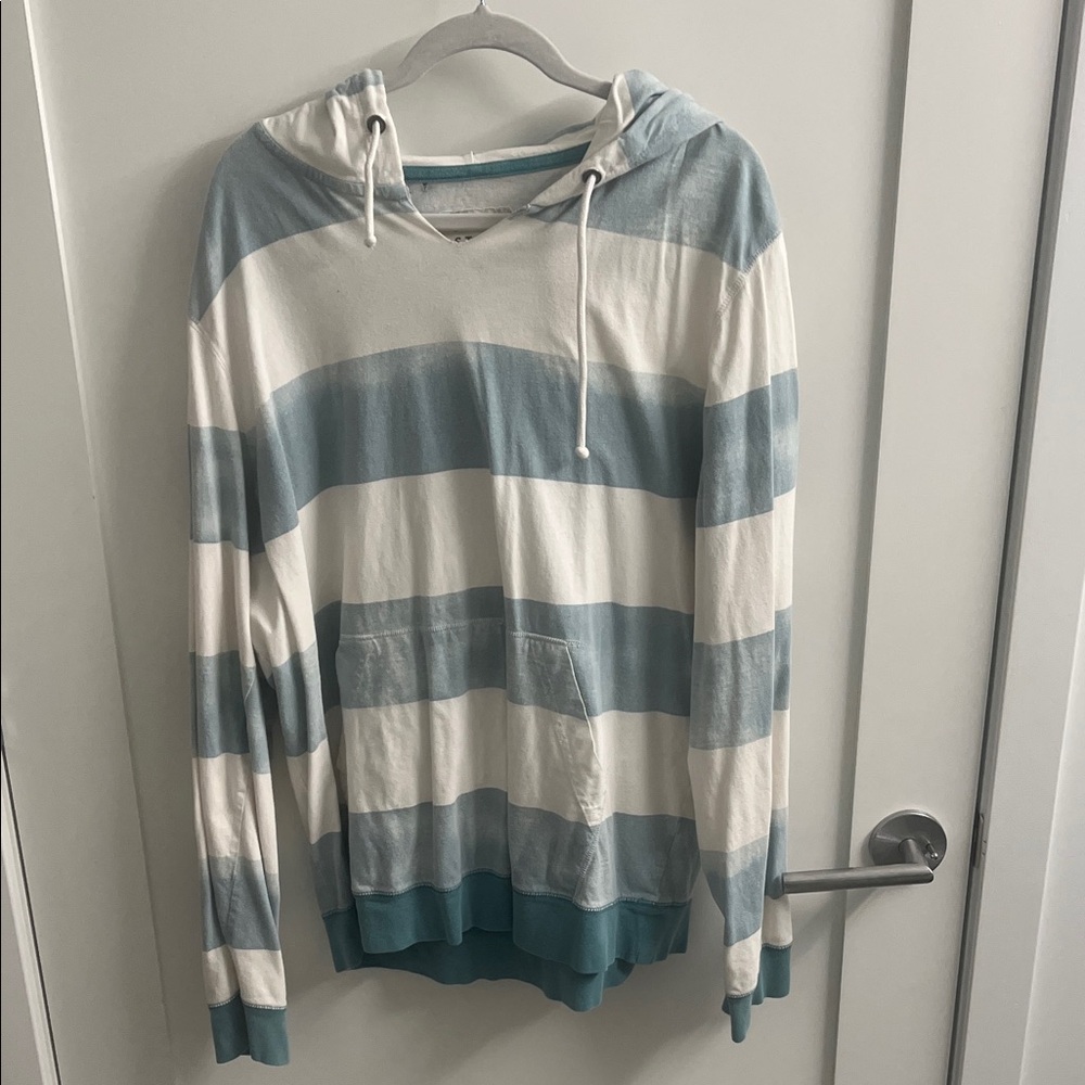 Free State Blue and White Striped Hoodie